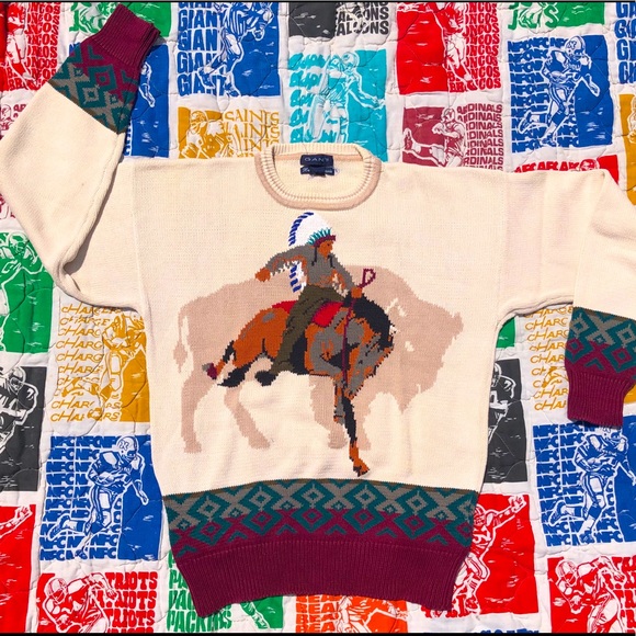 Gant Other - Vintage Gant Knitted Indian Buffalo Sweater M